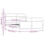 Preview: Metallbett ohne Matratze Sonoma-Eiche 150x200 cm