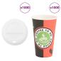 Preview: ARDEBO.de - Pappbecher mit Deckeln 1000 Stk. 16oz 400ml