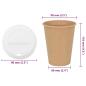 Preview: Pappbecher mit Deckeln 1000 Stk. 12oz 300ml