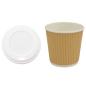 Preview: Pappbecher mit Deckeln 1000 Stk. 4oz 100ml