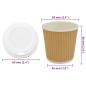 Preview: Pappbecher mit Deckeln 1000 Stk. 4oz 100ml