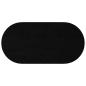 Preview: Tischplatte Dunkelbraun 80x40x4 cm Massivholz Eiche Oval