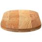 Preview: Tischplatte Hellbraun 100x50x4 cm Massivholz Eiche Oval