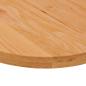 Preview: Tischplatte Hellbraun 100x50x4 cm Massivholz Eiche Oval