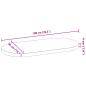 Preview: Tischplatte Hellbraun 100x50x4 cm Massivholz Eiche Oval