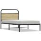 Preview: Bettgestell ohne Matratze 90x200 cm Sonoma-Eiche Holzwerkstoff