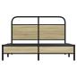 Preview: Bettgestell ohne Matratze 140x190 cm Sonoma-Eiche Holzwerkstoff