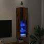 Preview: ARDEBO.de - TV-Schrank mit LED-Leuchten Altholz-Optik 30,5x30x102 cm
