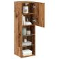 Preview: TV-Schrank mit LED-Leuchten Altholz-Optik 30,5x30x102 cm