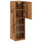 Preview: TV-Schrank mit LED-Leuchten Altholz-Optik 30,5x30x102 cm