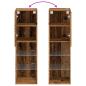 Preview: TV-Schrank mit LED-Leuchten Altholz-Optik 30,5x30x102 cm