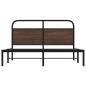 Preview: Bettgestell ohne Matratze 150x200 cm Braun Eichen-Optik
