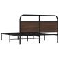 Preview: Bettgestell ohne Matratze 150x200 cm Braun Eichen-Optik