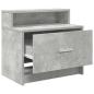 Preview: Nachttische mit Schublade 2 Stk. Betongrau 51x31x47 cm