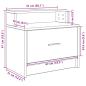 Preview: Nachttische mit Schublade 2 Stk. Betongrau 51x31x47 cm