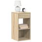 Preview: ARDEBO.de - Nachttische mit Schublade 2 Stk. Sonoma-Eiche 35x34x66,5 cm