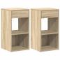 Preview: Nachttische mit Schublade 2 Stk. Sonoma-Eiche 35x34x66,5 cm