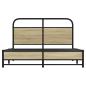 Preview: Bettgestell ohne Matratze 135x190 cm Sonoma-Eiche Holzwerkstoff