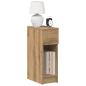 Preview: ARDEBO.de - Nachttisch mit Schublade Artisan-Eiche 20x36x60 cm