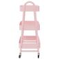 Preview: Aufbewahrungswagen 3 Etagen Rosa 42x41,5x77 cm Stahl