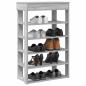 Preview: ARDEBO.de - Schuhregal Grau Sonoma 60x30x98 cm Holzwerkstoff