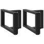 Preview: ARDEBO.de - Couchtischbeine T-Form 2 Stk. Schwarz 50x25x(30-31) cm Stahl