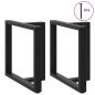 Preview: Esstischbeine T-Form 2 Stk. Schwarz 80x35x(72-73) cm Stahl