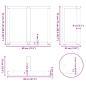 Preview: Esstischbeine T-Form 2 Stk. Schwarz 80x35x(72-73) cm Stahl