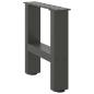 Preview: Couchtischbeine Anthrazit 2 Stk. 30×30 cm Stahl