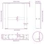 Preview: Couchtischbeine Anthrazit 2 Stk. 30×30 cm Stahl