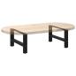 Preview: Couchtischbeine Schwarz 2 Stk. 70x(30-31) cm Stahl