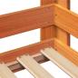 Preview: Massivholzbett ohne Matratze Wachsbraun 80x190 cm Kiefernholz