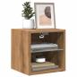 Preview: ARDEBO.de - TV-Wandschrank mit LED-Leuchten Artisan-Eiche 30x28,5x30cm