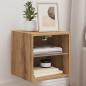 Preview: TV-Wandschrank mit LED-Leuchten Artisan-Eiche 30x28,5x30cm