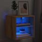 Preview: TV-Wandschrank mit LED-Leuchten Artisan-Eiche 30x28,5x30cm