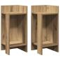 Preview: Beistelltische 2 Stk. mit Ablage Artisan-Eiche 25,5x27x60 cm
