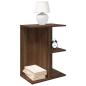Preview: ARDEBO.de - Nachttische 2 Stk. Braun Eichen-Optik 46,5x29x61 Holzwerkstoff