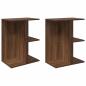 Preview: Nachttische 2 Stk. Braun Eichen-Optik 46,5x29x61 Holzwerkstoff