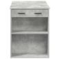 Preview: Schreibtisch mit Schubladen und Ablage Betongrau 102x62x77,5 cm