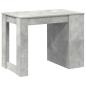 Preview: Schreibtisch mit Schubladen und Ablage Betongrau 102x62x77,5 cm