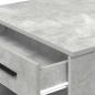 Preview: Schreibtisch mit Schubladen und Ablage Betongrau 102x62x77,5 cm