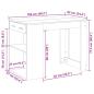 Preview: Schreibtisch mit Schubladen und Ablage Betongrau 102x62x77,5 cm