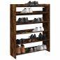 Preview: ARDEBO.de - Schuhregal Räuchereiche 80x25x100 cm Holzwerkstoff