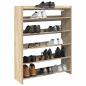 Preview: ARDEBO.de - Schuhregal Sonoma-Eiche 80x25x100 cm Holzwerkstoff