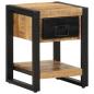 Preview: ARDEBO.de - Nachttisch 35x34x45 cm Raues Mangoholz