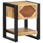 Preview: Nachttisch 35x34x45 cm Raues Mangoholz