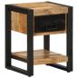Preview: Nachttisch 35x34x45 cm Raues Mangoholz