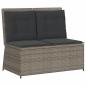 Preview: 7-tlg. Garten-Lounge-Set mit Kissen Grau Poly Rattan