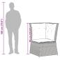 Preview: 4-tlg. Garten-Lounge-Set mit Kissen Grau Poly Rattan