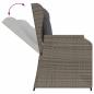 Preview: 4-tlg. Garten-Lounge-Set mit Kissen Grau Poly Rattan